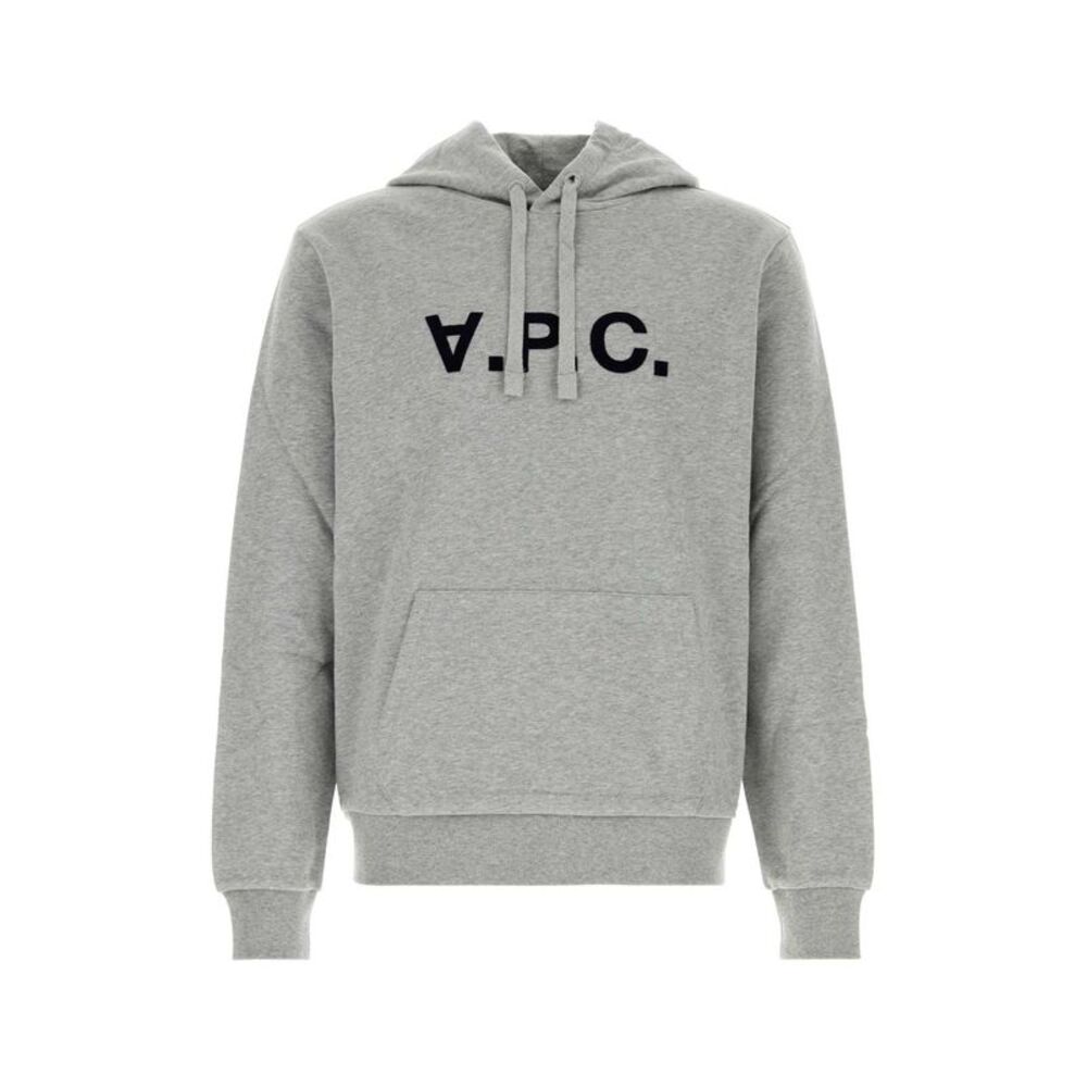 A.P.C. Unisex Melange Grey Stretch Cotton Sweatshirt